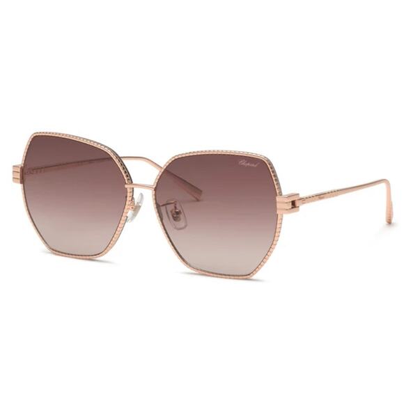 New! Chopard SCHL28M 08FC Ice Cube Gold Sunglasses, Authentic main image 6